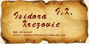 Isidora Krezović vizit kartica